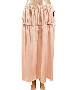 Celebrity Pink Peach Tiered Elastic-Waist Maxi Skirt